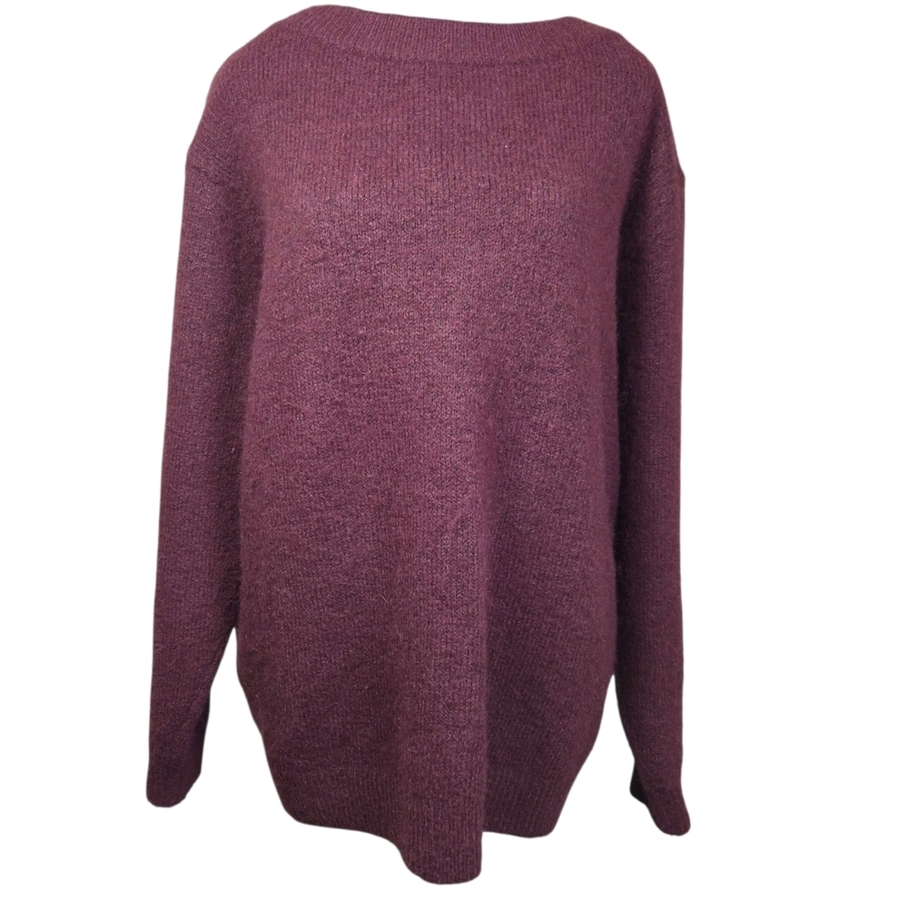 Joe Fresh Women's Plum Crew Neck Wool Blend Sweater Size 1X